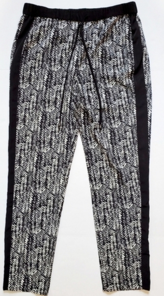 Vince Camuto Drawstring Herringbone Tuxedo Pants - Picture 3 of 9